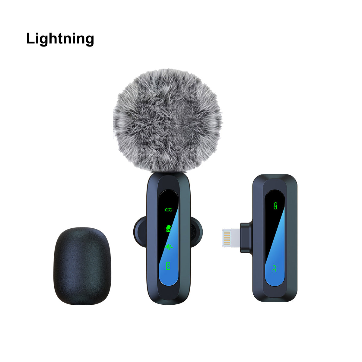 Microfono Lavalier Wireless 2.4G – Plug & Play con Riduzione del Rumore – Compatibile con iPhone & Android, ideale per TikTok Live, interviste e vlog - J3