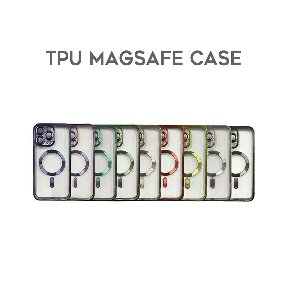 Cover per Samsung trasparente con bordi colorati, con anello magnetico e protezione per la fotocamera