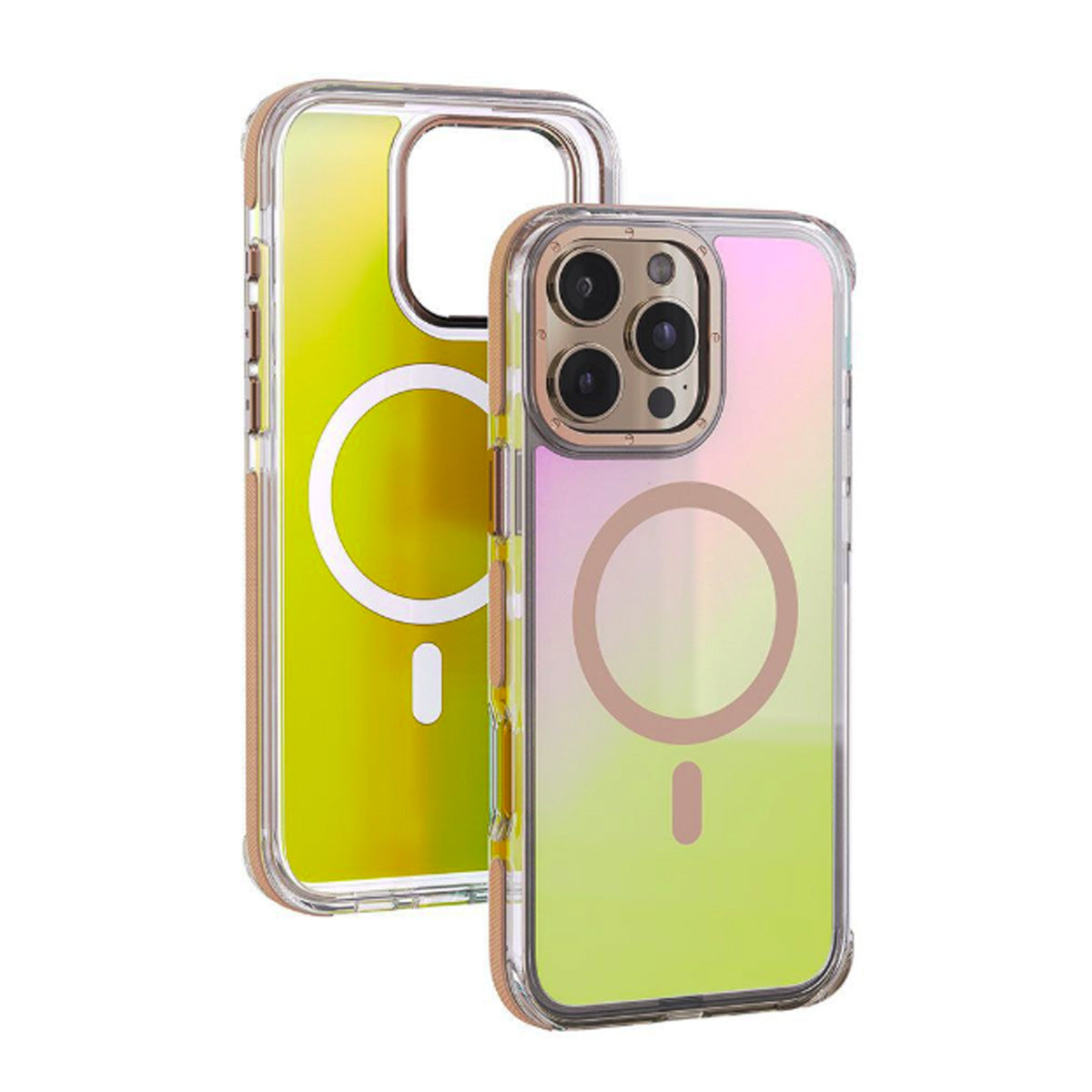 Cover per iPhone con effetto sfumato, colorata e compatibile con MagSafe - 6028