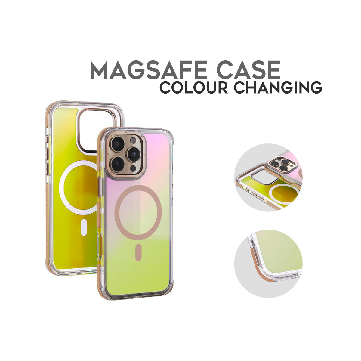 Cover per iPhone con effetto sfumato, colorata e compatibile con MagSafe - 6028