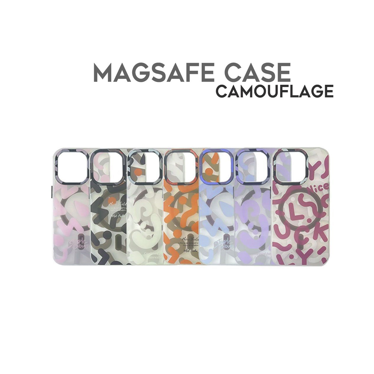 Cover per iPhone con stile mimetico, compatibile con MagSafe - 6042
