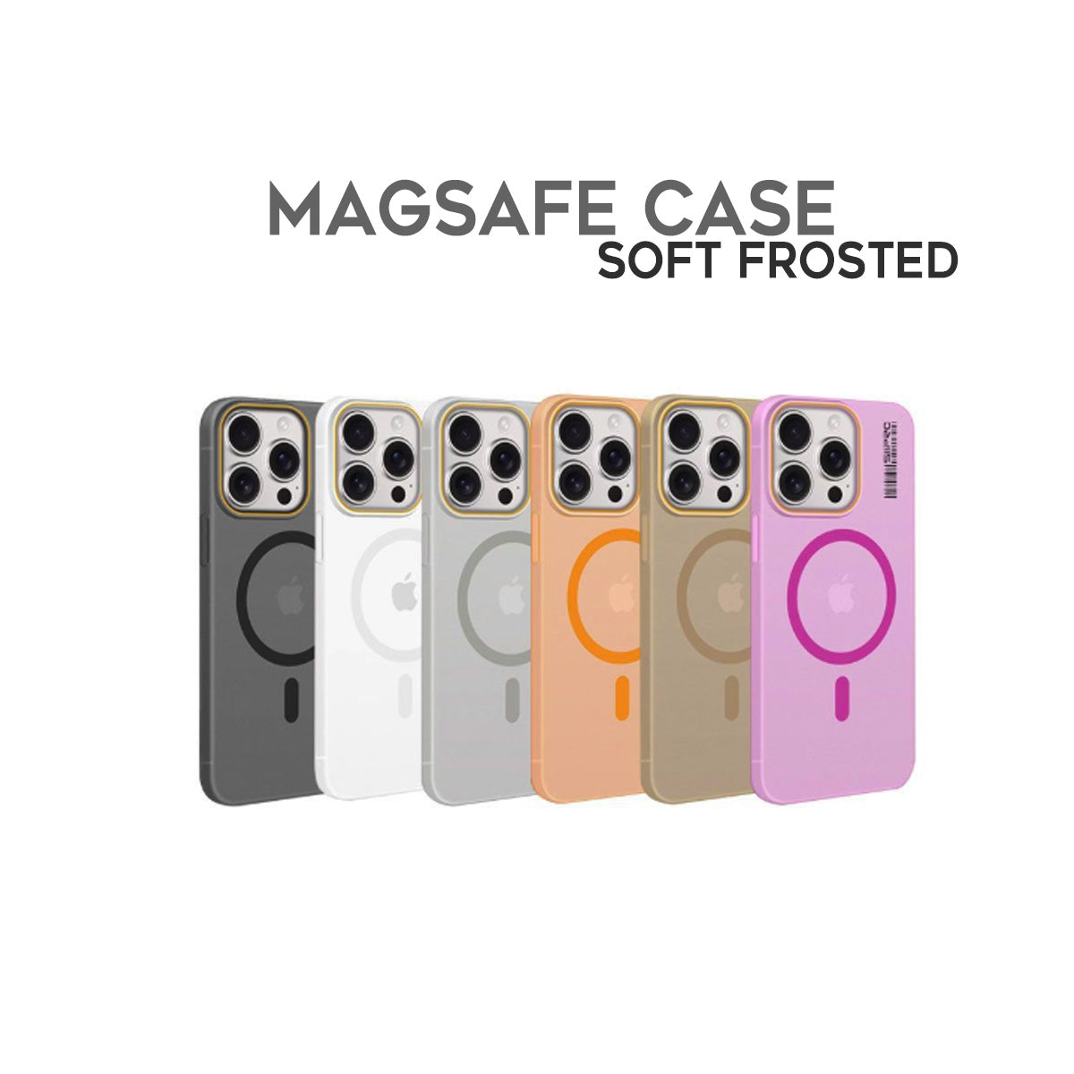 Cover per iPhone Super Sottile in PC Trasparente Effetto Fumé Opaca – Soft Touch, Anti-Impronte, Compatibile MagSafe, Solo 22g – Mod. 6046