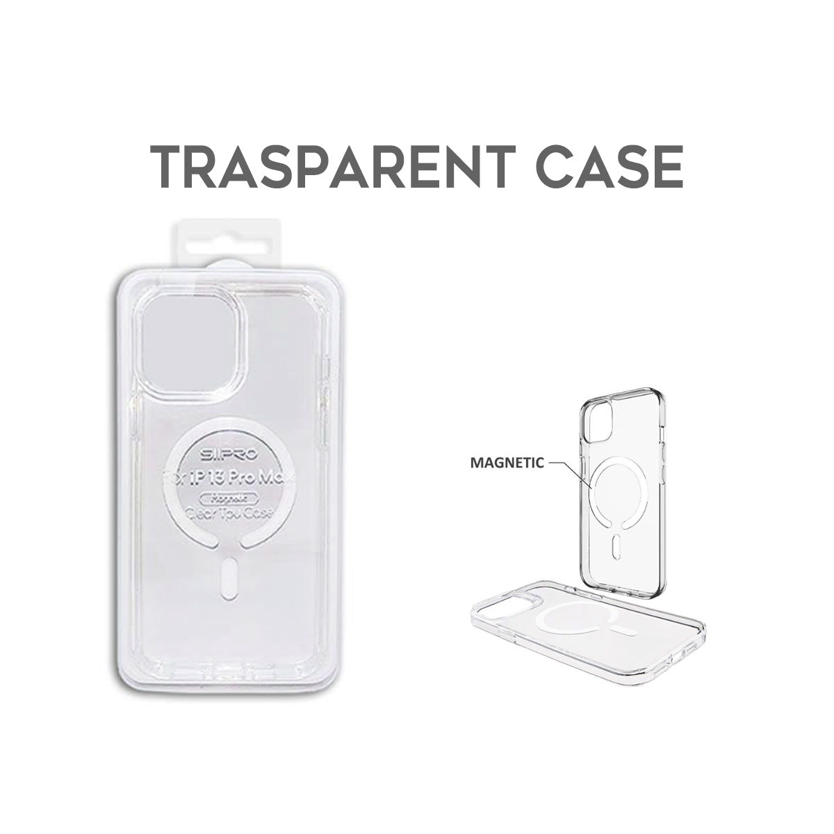 Cover per iPhone trasparente 100% compatibile con MagSafe - 1110