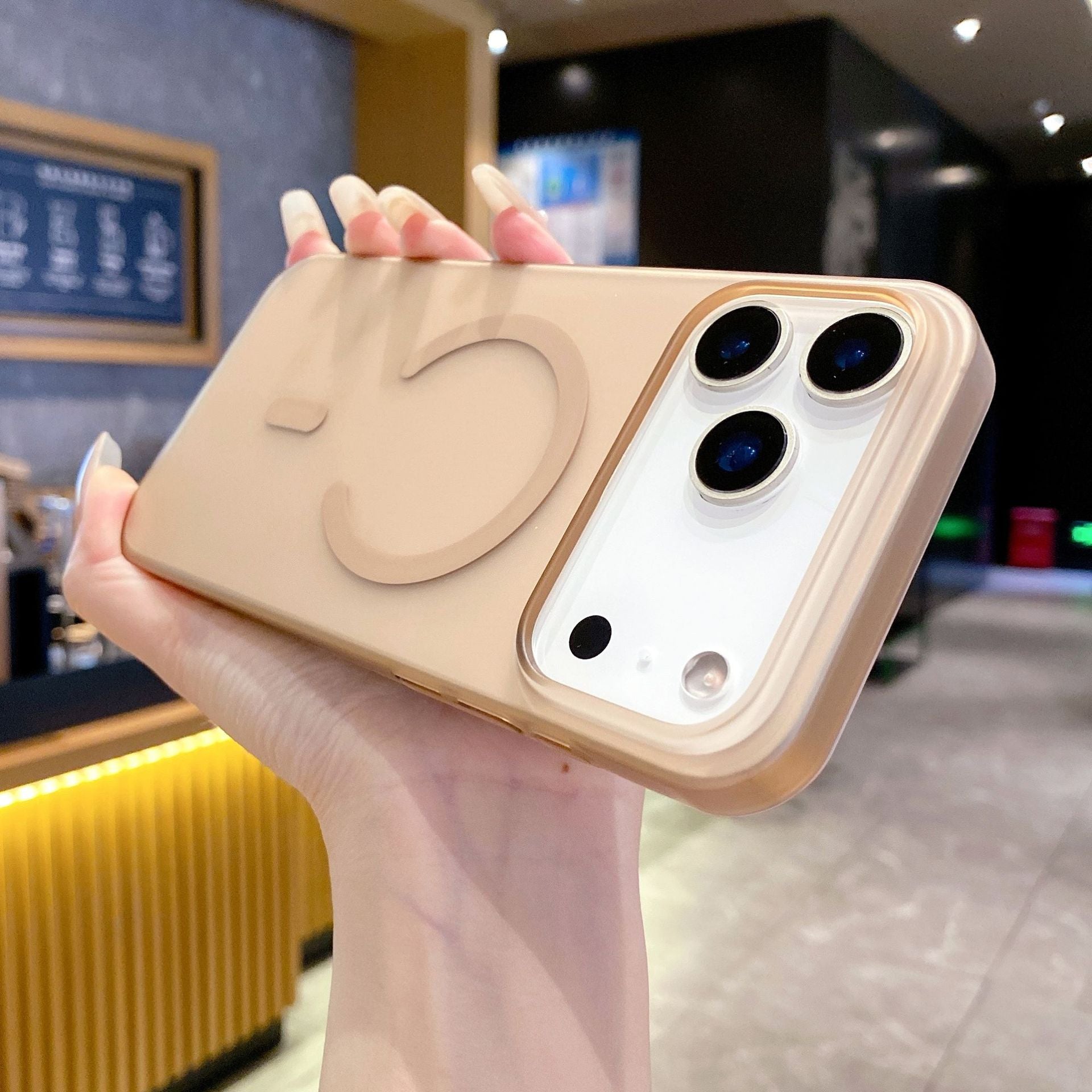 Cover Ultra Sottile effetto Ghiaccio Satinato per iPhone – Finitura Opaca Antiscivolo, Compatibile con MagSafe, Anti-Impronta e ingiallimento Mod. CS09