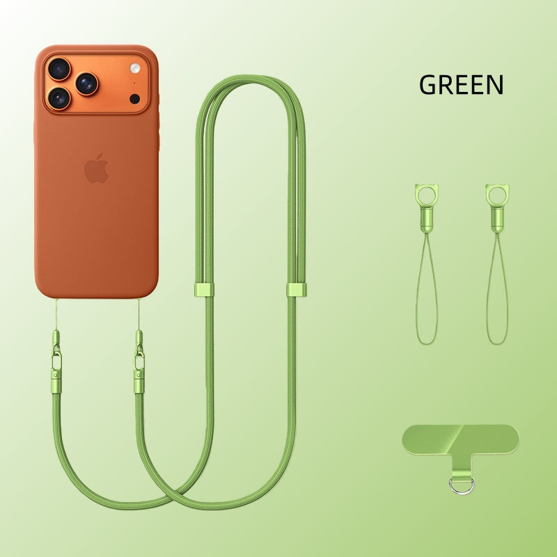 Cordino Universale Regolabile per Smartphone – Doppio Cordino Intrecciato con Moschettoni in Metallo e Piastra TPU - CD02