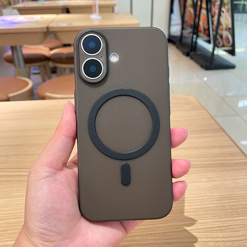 Cover Ultra Sottile da 12g per iPhone – Effetto Fumé, Finitura Opaca Antiscivolo, Compatibile con MagSafe, Anti-Impronta, Protezione Antiurto Mod. CS04