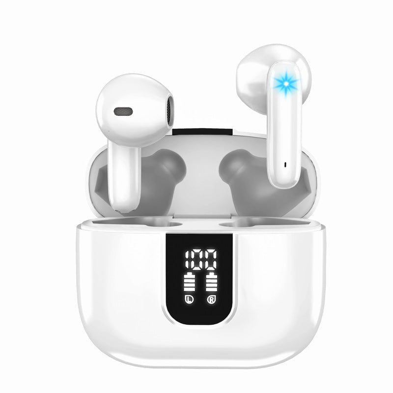 Auricolari Bluetooth con Cancellazione Ibrida del Rumore | Display LED | 6 Microfoni | ANC + ENC Anti-Vento - AB01