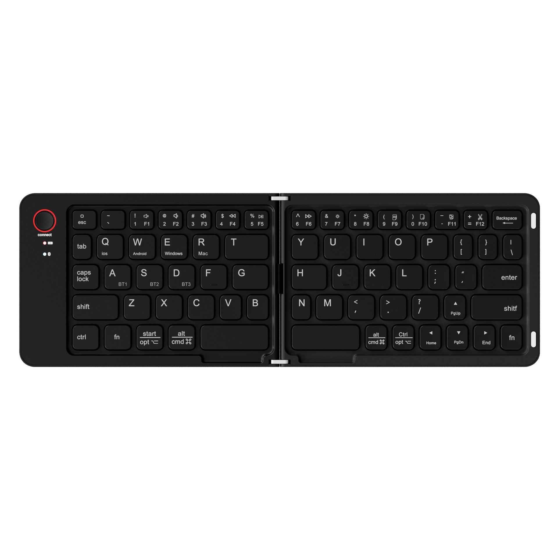 Mini Tastiera Bluetooth Pieghevole | Ultra Sottile e Portatile |Chiusura Magnetica |Compatibile con iOS Android Windows per smartphone tablet e laptop - B023