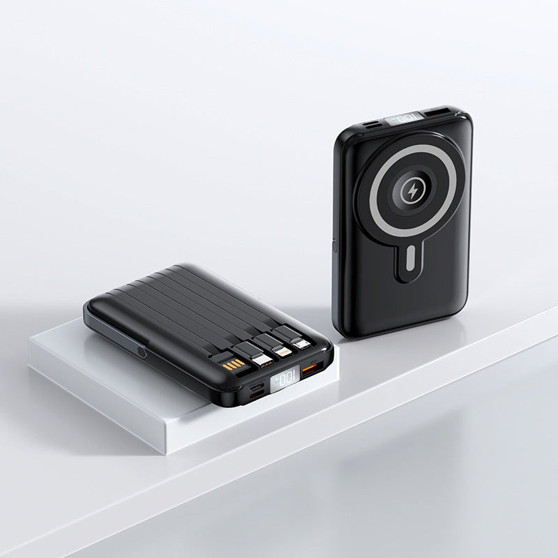 Power Bank Magnetico MagSafe 10.000mAh | Ricarica Rapida Wireless + Cavo Integrato | Supporta iWatch & Cuffie - CW02