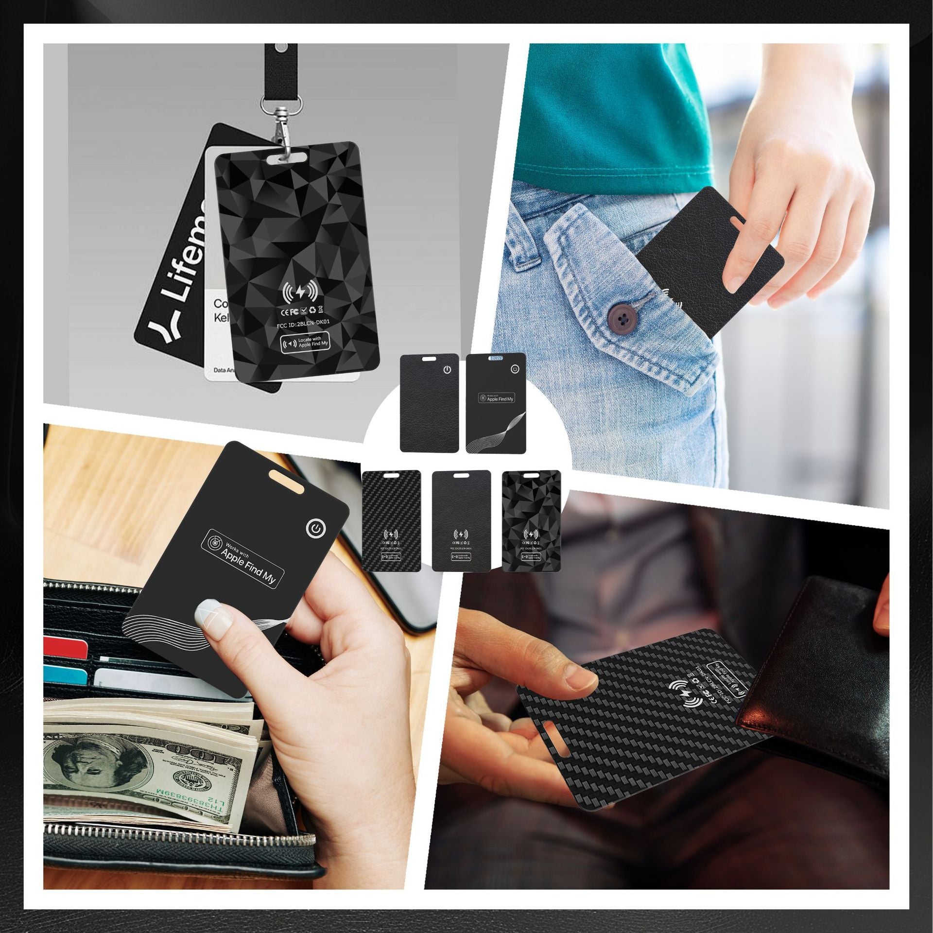 Dispositivo Anti-Smarrimento Ultra Slim – Compatibile Apple Find My, Ricarica Wireless, Impermeabile, Solo 13g - LT01
