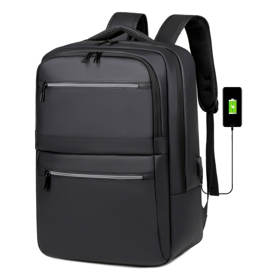 Zaino Business Multifunzionale per Viaggi, Pendolarismo, Lavoro e Uso Quotidiano, con Ricarica USB, Impermeabile, Riflettente e Scomparti Multipli - 2223