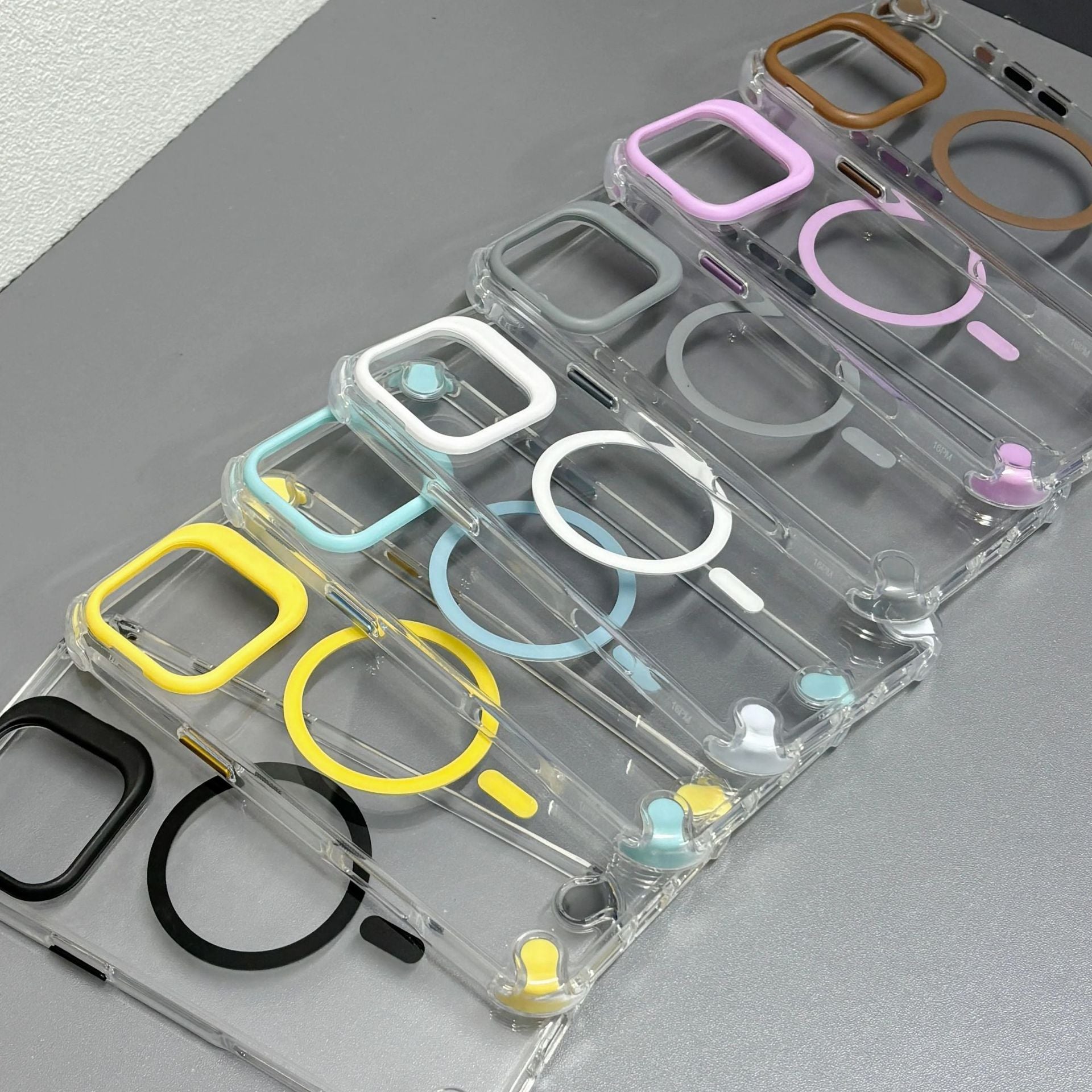 Cover Trasparente con Supporto Integrato nella Cornice Fotocamera per iPhone | MagSafe & Anti-Urto