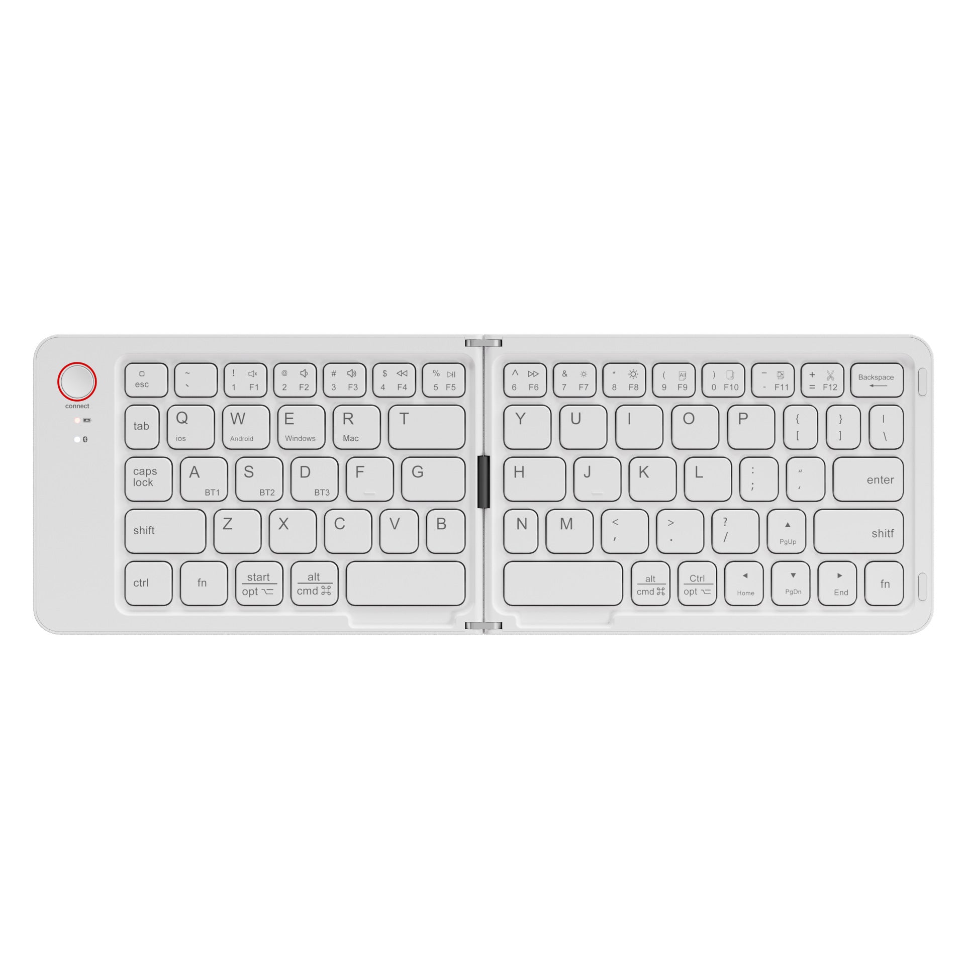 Mini Tastiera Bluetooth Pieghevole | Ultra Sottile e Portatile |Chiusura Magnetica |Compatibile con iOS Android Windows per smartphone tablet e laptop - B023