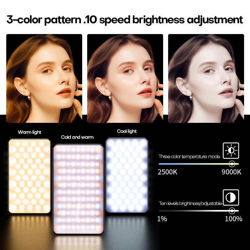 Luce LED Tascabile Magnetica RGB Display OLED | Luce per Video e Live Streaming |2500–9000K | 22 Effetti FX | Batteria 2000mAh - M20