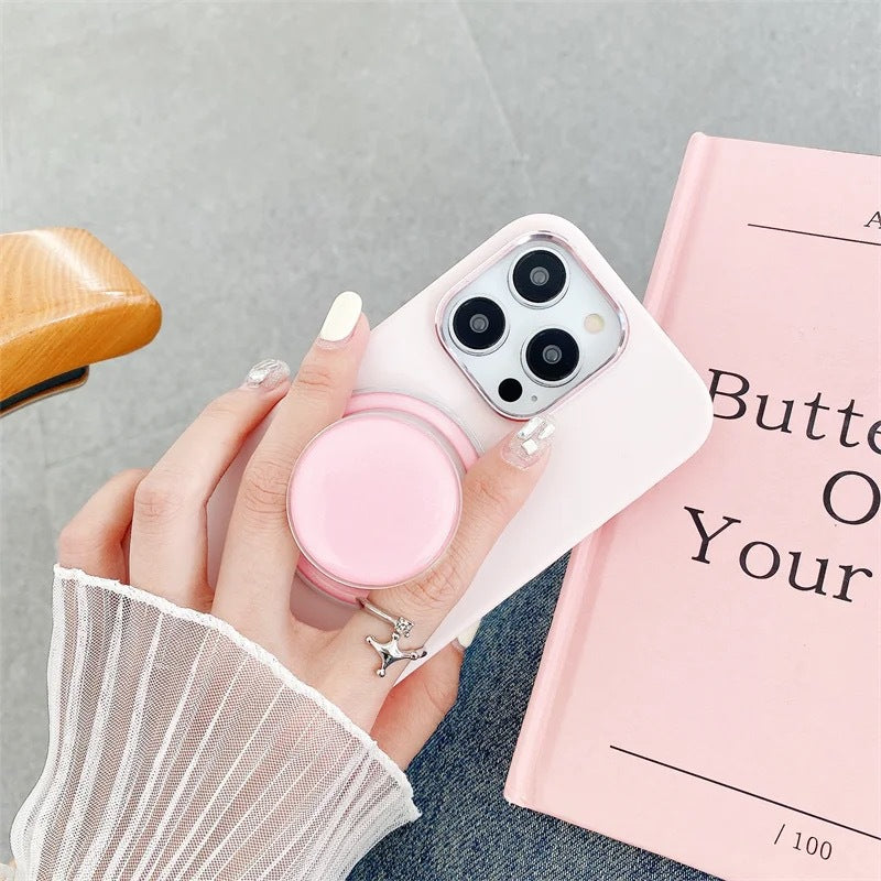 Supporto magnetico estensibile per smartphone | Stile Macaron | Anello in silicone con base ad aria trasparente | Supporto da tavolo multifunzione – SU-7