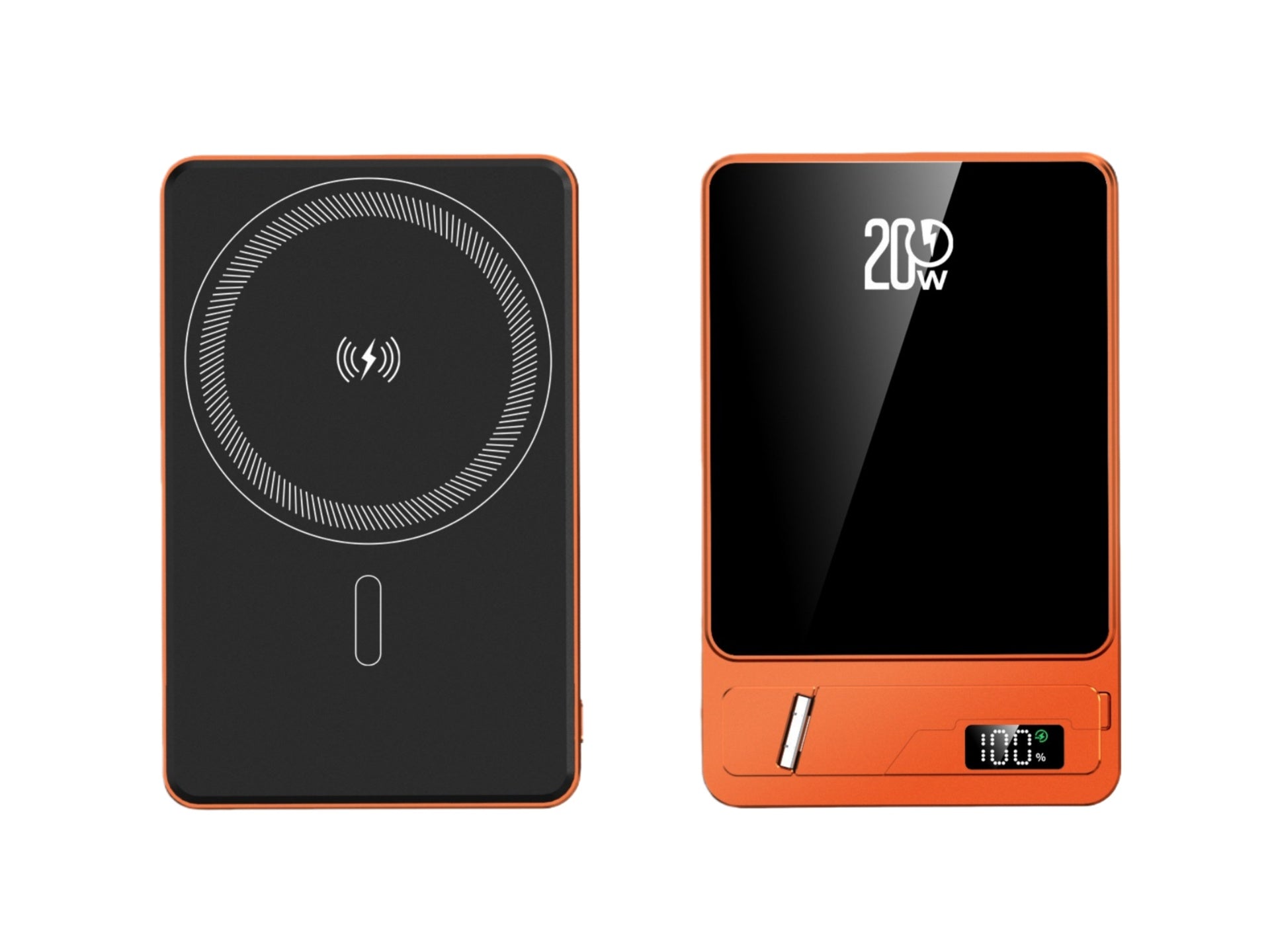 Power Bank MagSafe super sottile 3 in 1 | Ricarica rapida 20W PD + Wireless 15W | 5000mAh ultraleggero in alluminio con supporto – F15-5K