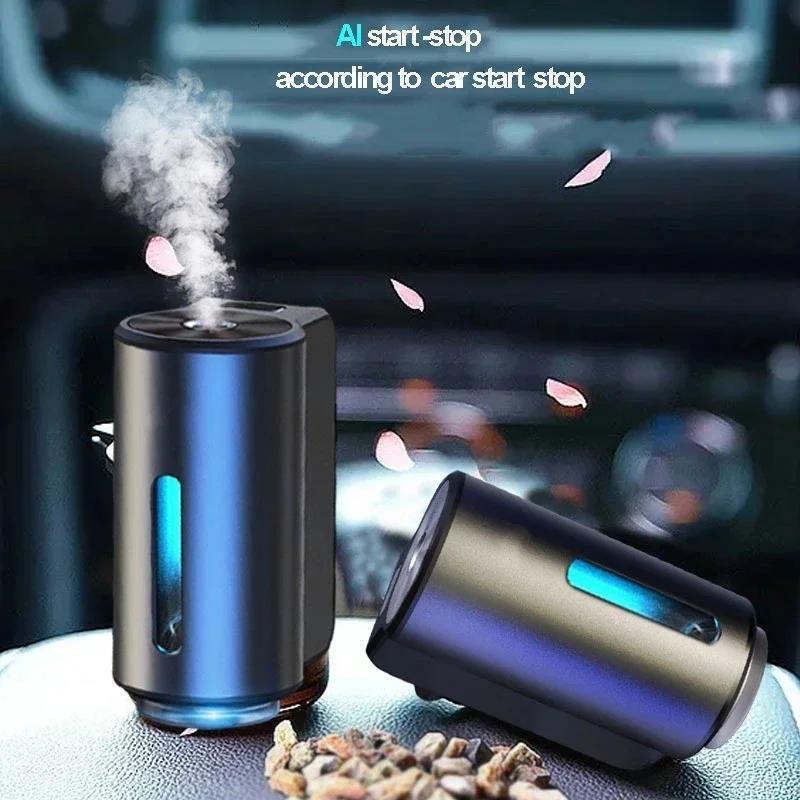 Diffusore Aromi Smart per Auto Nebulizzatore Automatico a Nebbia Fredda Design in Alluminio LED 3 Fragranze XX01 USB Type-C