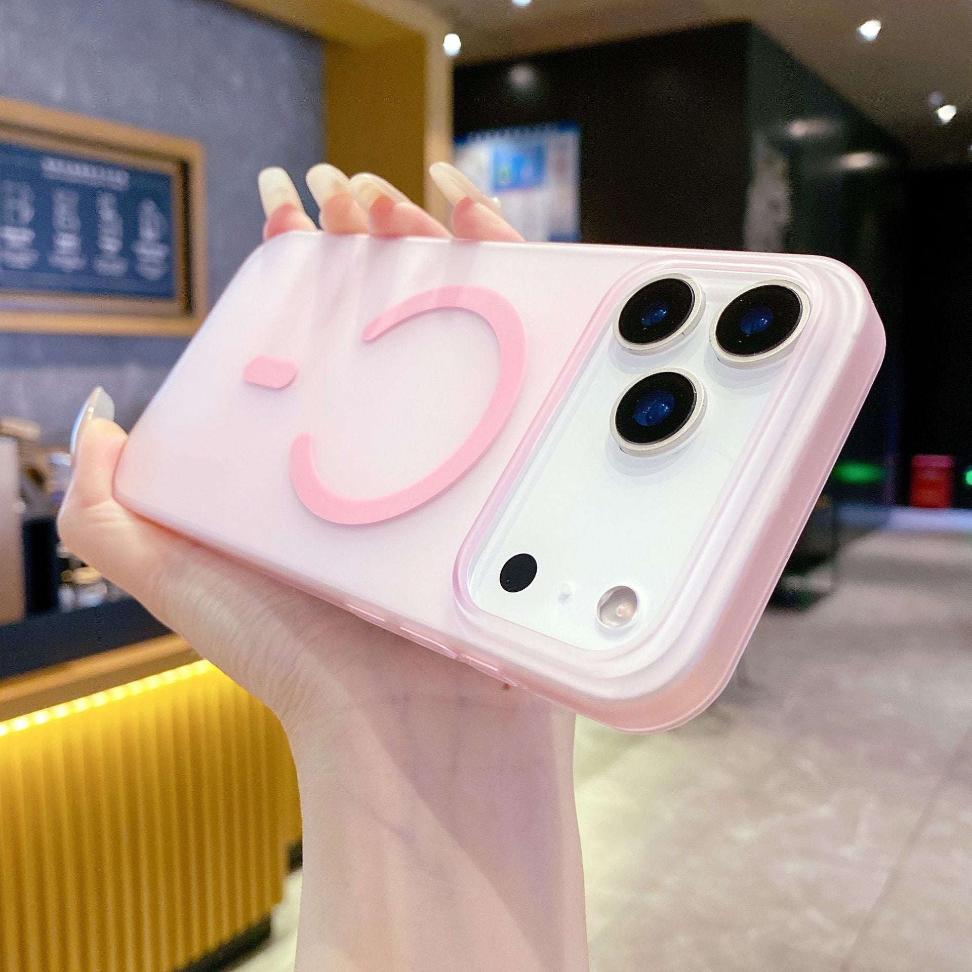 Cover Ultra Sottile effetto Ghiaccio Satinato per iPhone – Finitura Opaca Antiscivolo, Compatibile con MagSafe, Anti-Impronta e ingiallimento Mod. CS09