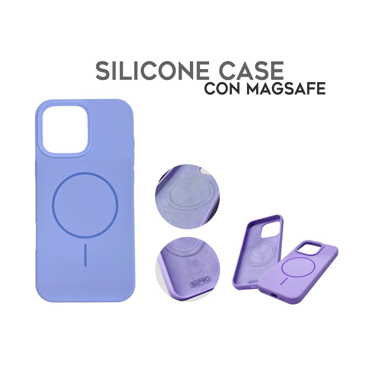 Cover per iPhone in Silicone Premium, Compatibile con MagSafe – Mod. 6066