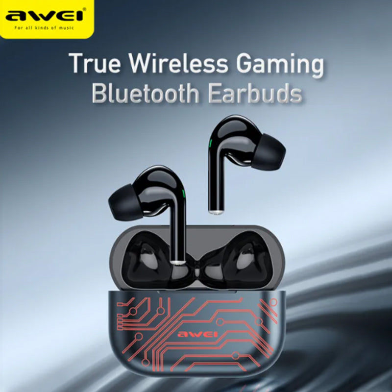 🎧 Awei T29 Pro – Auricolari Bluetooth 5.3 Gaming & Musica | Bassi Potenti, LED RGB, Ultra-Low Latency 65ms, Ricarica Rapida 10min=3h, Waterproof IPX5, Touch Control Smart