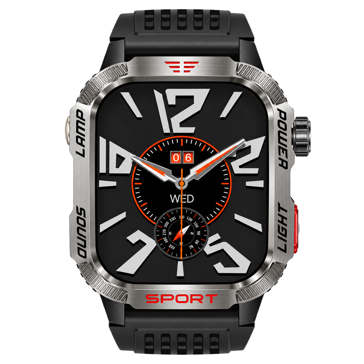 Smartwatch Sport AMOLED 2,01" con Chiamate Bluetooth, 100+ Modalità Sport, IP68, Torcia, Cardiofrequenzimetro e Batteria 600mAh LS-SW02