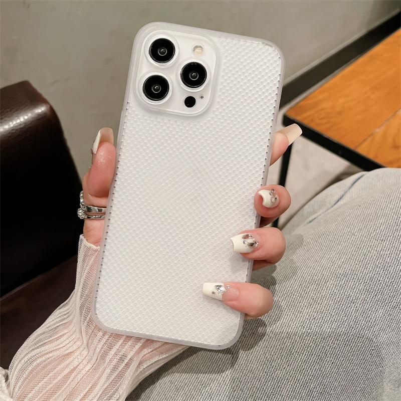 Cover per iPhone Ultra Leggera 10 g – Custodia Slim in PP Opaco, Sottile e Traspirante con Fori di Ventilazione – CS12