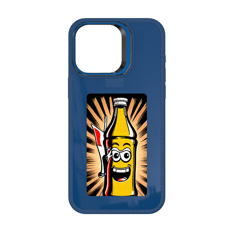 Cover DIY Smart NCF in effetto pelle con proiezione sullo schermo posteriore a inchiostro HD per le foto - visualizza istantaneamente - con supporto per fotocamera - CS06