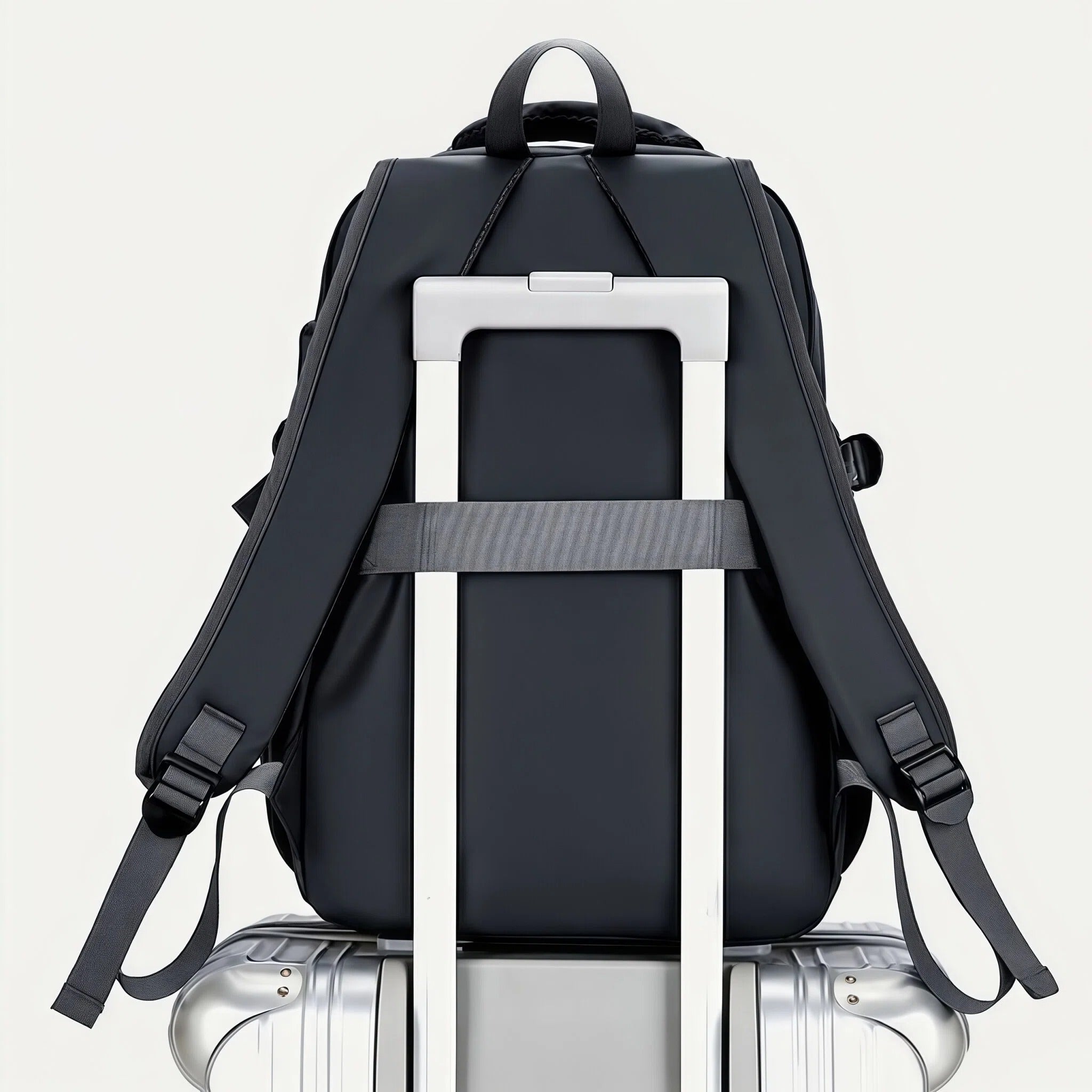 Zaino da Pendolarismo Multifunzione per Viaggi, Lavoro e Uso Quotidiano, con Ricarica USB, Inserti Riflettenti, Impermeabile e Scomparti Multipli - 2305-1
