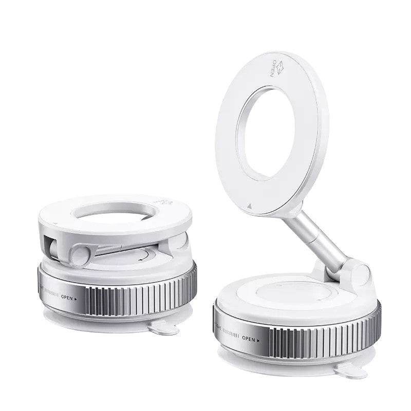 Supporto Magnetico Smartphone con Ventosa a Vuoto | 360° Rotazione | Super Stabile | Pieghevole e Salvaspazio | Perfetto per Auto, Tavolo, Muro, Vetro - SP03/SP04