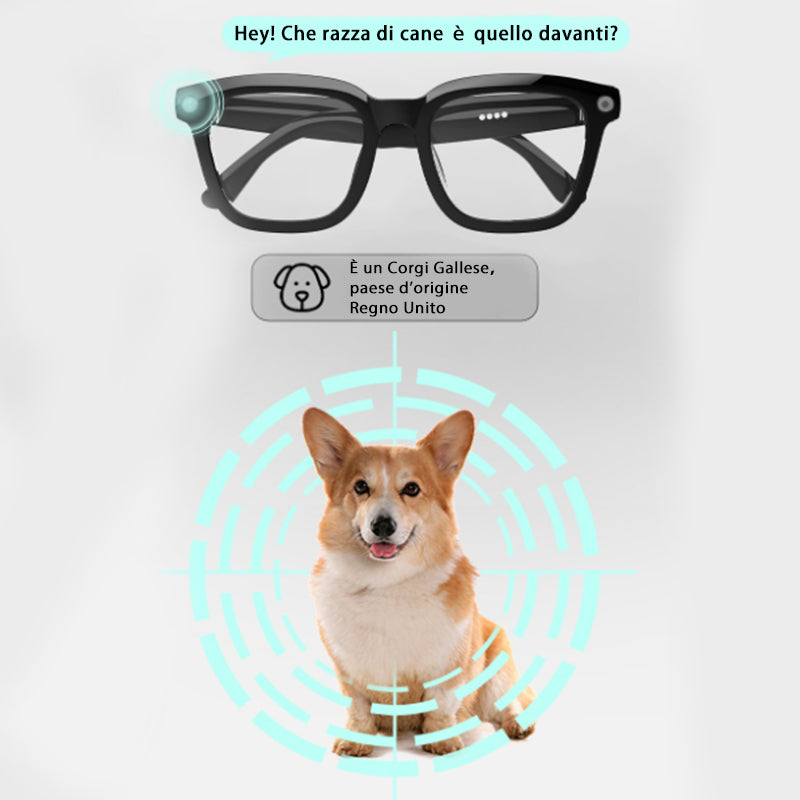 Nuovi occhiali da uomo alla moda | Montatura AI di alta qualità | Protezione luce blu | Stile coreano smart | Occhiali da sole intelligenti - V03