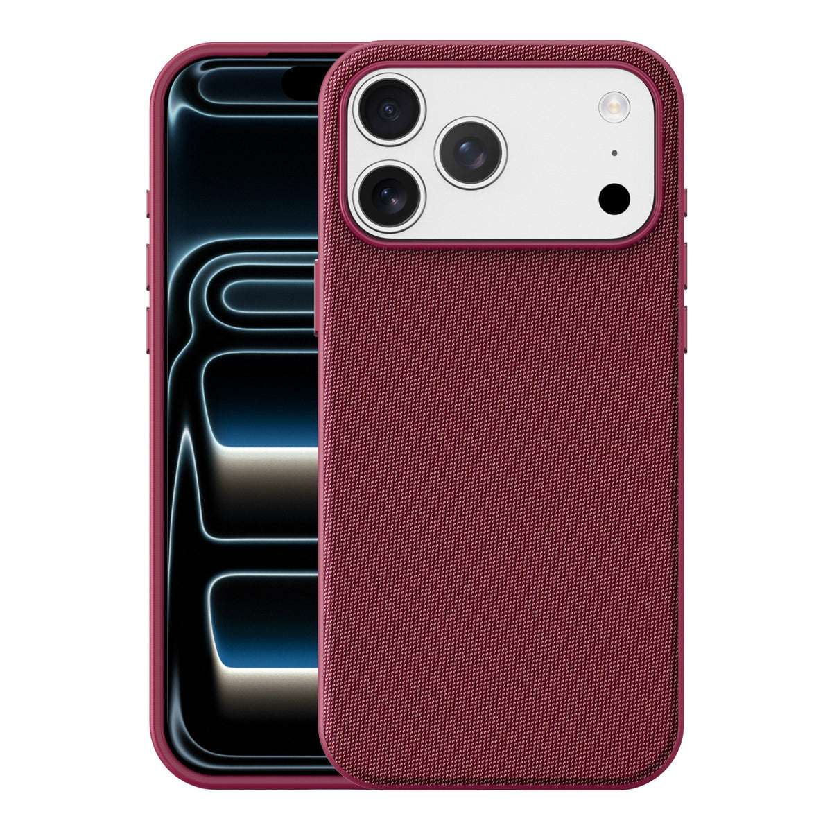 Cover Magnetica per iPhone, Protettiva Antiurto con Finitura Testurizzata e Bordi Rialzati-CS19