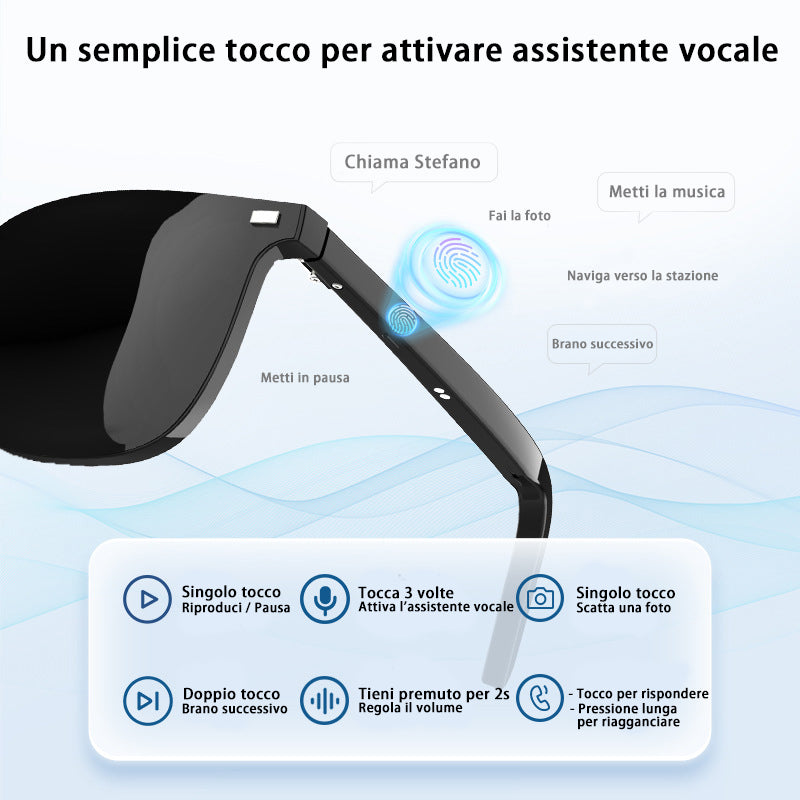 Occhiali Intelligenti Bluetooth G05 – Auricolari Wireless Integrati | Multifunzione | Lenti Polarizzate - G05