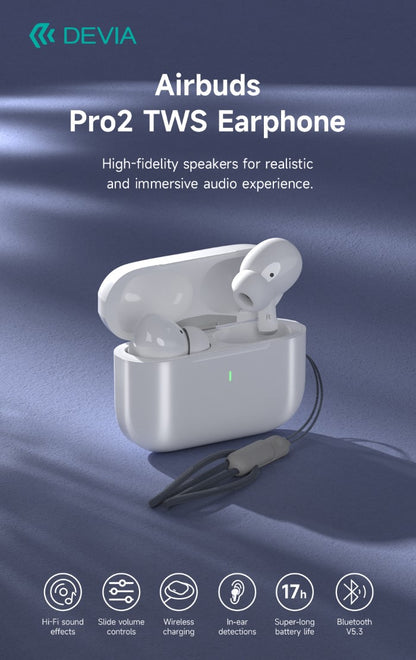 Auricolari wireless Airbuds Pro2 TWS EM058 – Bluetooth 5.3, Hi-Fi, 20h autonomia, comandi touch, ricarica wireless