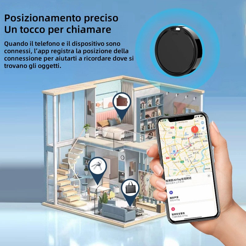 OTAG Dispositivo Anti-Smarrimento – localizzatore a dobbio sistema, supporta Apple find My e Google My Device, Ideale per Chiavi, Zaini, Animali e Altri Oggetti - F8D