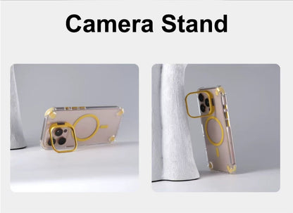 Cover Trasparente con Supporto Integrato nella Cornice Fotocamera per iPhone | MagSafe & Anti-Urto