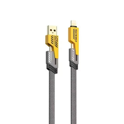 Cavo Dati 4 in 1 Intrecciato in Nylon | Ricarica Rapida 3.0A, PD 20W/65W – USB & Type-C verso Lightning/Type-C 1M - SC-101