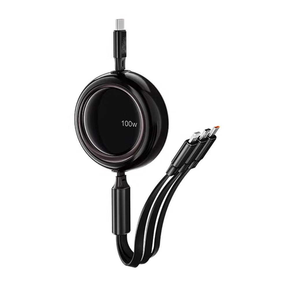 Cavo dati 3 in 1 — Ricarica veloce da 100W (Lightning, Type-C e Micro USB) — Estensibile fino a 120 cm -SC-100