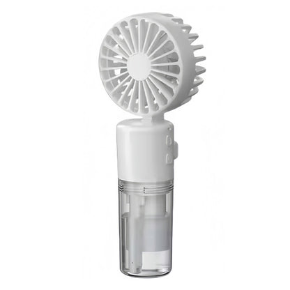 Mini Ventilatore Portatile con Nebulizzatore – 3 in 1: Da Tavolo, Manuale o da Collo | Ideale per Viaggi e Attività all’Aperto- F2