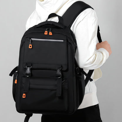 Zaino da Pendolarismo Multifunzione per Viaggi, Lavoro e Uso Quotidiano, con Ricarica USB, Inserti Riflettenti, Impermeabile e Scomparti Multipli - 2305-1