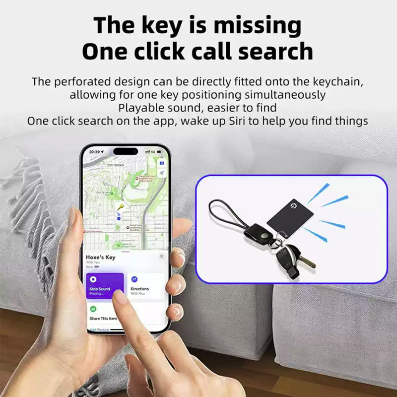 Mini Card Anti-Smarrimento 3.3x4.5cm | Compatibile con Apple Find My | Localizzazione Globale | Wireless & Impermeabile IP68 - K7