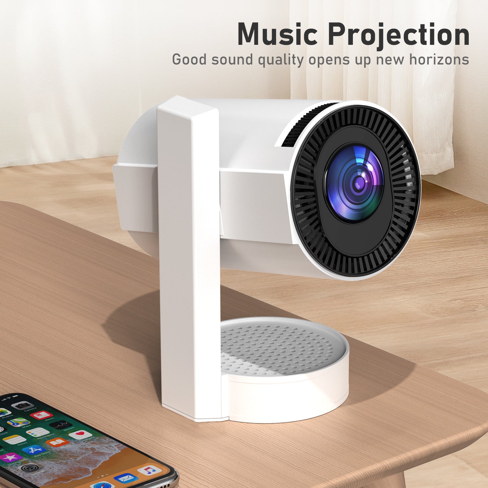 Mini Proiettore LED Wireless – Rotazione a 240°, proiezione fino a 120" - 4K HD 1280x720 , compatibile con Android, iOS, HDMI e USB - Y200 | 300 Ultra