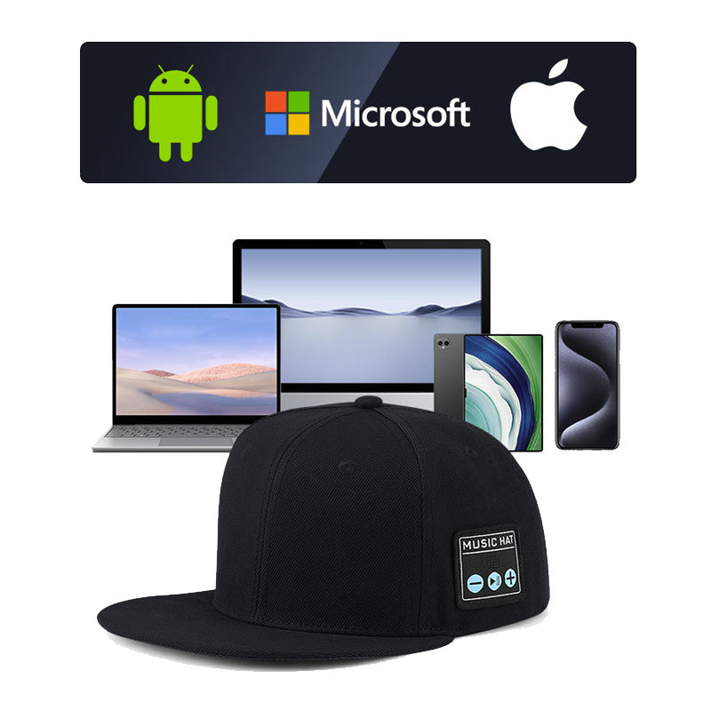 Cappello Unisex Regolabile con Altoparlante Bluetooth 5.4 Integrato | Ideale per Sport, Relax e Uso Quotidiano | Nero - BT-01