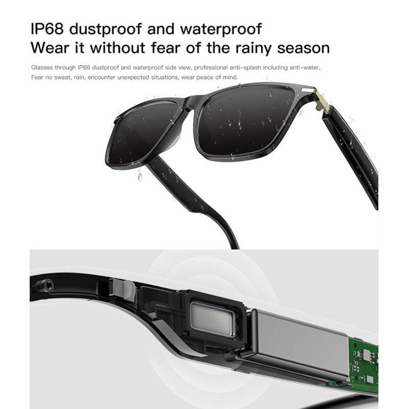 Occhiali Audio Intelligenti: Chiamate Telefoniche, Ascolto Musica, Controllo Touch, Assistente Vocale, Protezione UV, Modello Elegante Unisex - OM01