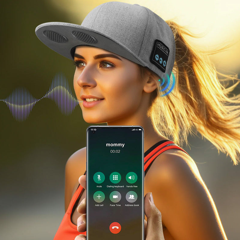 Cappello Unisex Regolabile con Altoparlante Bluetooth 5.4 Integrato | Ideale per Sport, Relax e Uso Quotidiano | Nero - BT-01