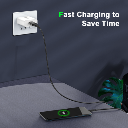 Cavo USB-A ➜ USB-C/LIGHTNING Intrecciato 1m | Ricarica Rapida 2.4A & Alta Resistenza - CAB249/CAB250