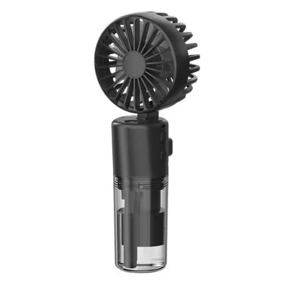 Mini Ventilatore Portatile con Nebulizzatore – 3 in 1: Da Tavolo, Manuale o da Collo | Ideale per Viaggi e Attività all’Aperto- F2