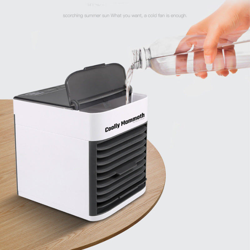 Mini Condizionatore Portatile | Raffredda, Illumina e Rilassa – Silenzioso, 3 Velocità, LED 7 Colori – Perfetto per Casa, Ufficio, Campeggio