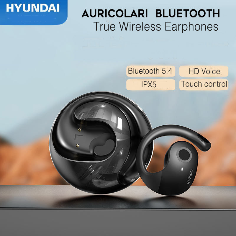 Auricolari Bluetooth | con versione  AI Multilingue, Design Sferico, Gancio Anticaduta, Audio Hi‑Fi, Portata 10 m, Riduzione Rumore – Ideali per Sport, Viaggi, Lavoro e Uso Quotidiano