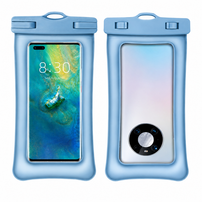 Custodia Impermeabile Galleggiante per Smartphone con Doppio Airbag, IPX8 fino a 30 Metri, Compatibile fino a 7,2 Pollici, TPU Touch ad Alta Sensibilità, per Nuoto, Immersioni e Terme, con Cordino Girevole-J009-2