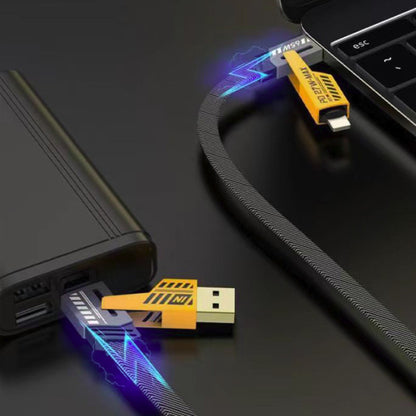 Cavo Dati 4 in 1 Intrecciato in Nylon | Ricarica Rapida 3.0A, PD 20W/65W – USB & Type-C verso Lightning/Type-C 1M - SC-101